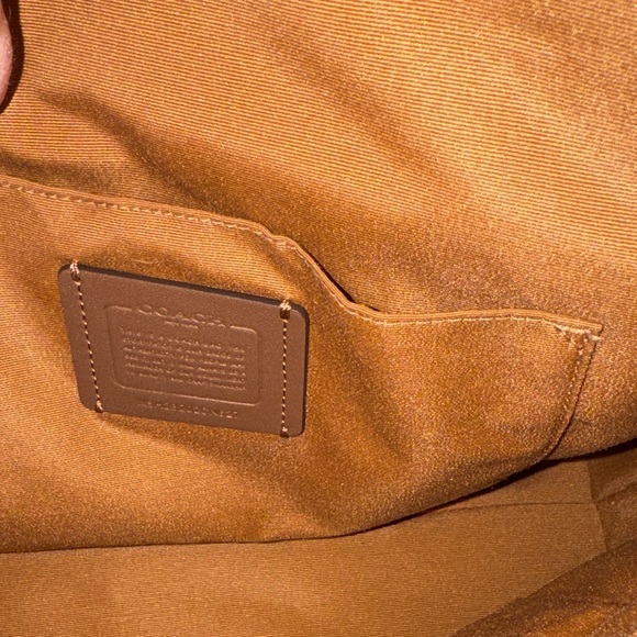 Coach Cream and Pink Bow Tote - Picture 5 of 6